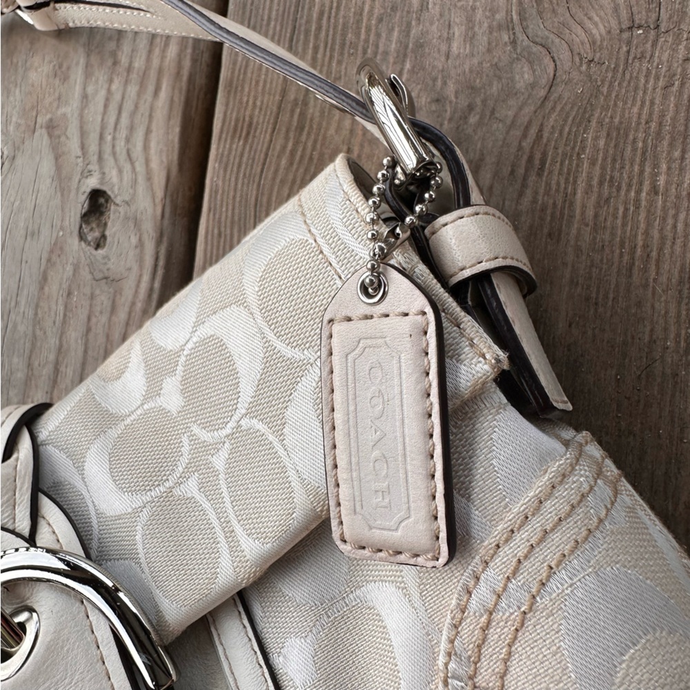 Coach Signature Jacquard Classic C Buckle Braided Shoulder Bag Y2K Hobo 6280 - Picture 5 of 16